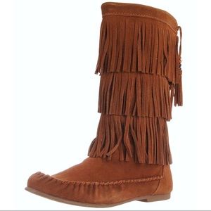 Steve Madden Takoda Bohemian Suede Fringe Boot